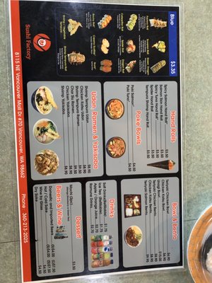 Menu photo 5 Sushi Factory Vancouver, WA