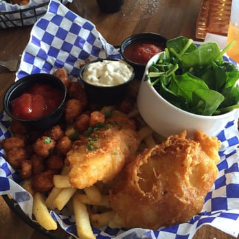 Bluewater Avalon - Fisherman's platter with spinach and fries - Seafood Near Me - Avalon, California Bluewater Avalon - Fisherman's platter with spinach and fries - Seafood Near Me - Avalon, California