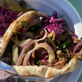 Royal Egyptian Cuisine - Chicken Gyro closeup - Food Trucks Near Me - Berkeley, California Royal Egyptian Cuisine - Chicken Gyro closeup - Food Trucks Near Me - Berkeley, California