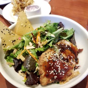 Bazille - Warm Asian Glazed Chicken Salad - New American Near Me - Canoga Park, California Bazille - Warm Asian Glazed Chicken Salad - New American Near Me - Canoga Park, California