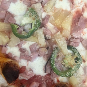 Osteria Marzano - SPICY HAWAIIAN: Tomato sauce, fresh mozzarella, pineapple, VA ham, and fresh jalapenos - Italian Near Me - Alexandria, Virginia Osteria Marzano - SPICY HAWAIIAN: Tomato sauce, fresh mozzarella, pineapple, VA ham, and fresh jalapenos - Italian Near Me - Alexandria, Virginia