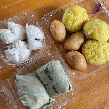 Golden Sand Harbor - Steamed bbq pork bun, sticky rice in lotus leaf, deep fried meat dumpling, baked egg custard bun - Dim Sum Near Me - Dublin, California