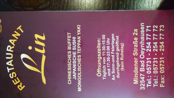 Menu photo 4 Restaurant Lin Bad Oeynhausen, NW
