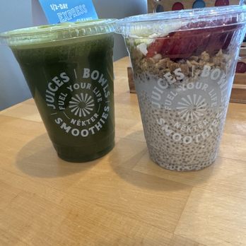Nekter Juice Bar - Greenie pressed juice and chia seed pudding - Juice Bars & Smoothies Near Me - Bakersfield, California Nekter Juice Bar - Greenie pressed juice and chia seed pudding - Juice Bars & Smoothies Near Me - Bakersfield, California