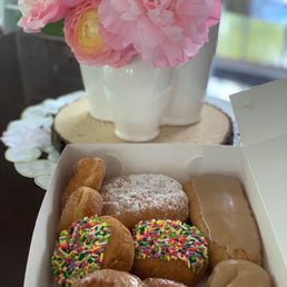 box of assorted donuts box of assorted donuts