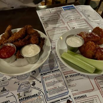 Decades - Vegan Chick'n Nuggets and Eggplant Fries - Breaded Eggplant, Garlic Aioli, Tomato Sauce - Arcades Near Me - Lancaster, Pennsylvania