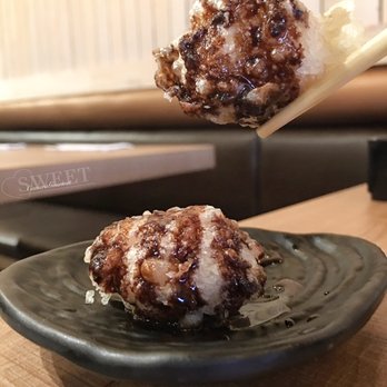 Sushi U - Complimentary ice-cream tempura with a drizzle of chocolate - Japanese Near Me - Burnaby, British Columbia