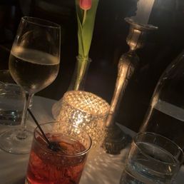Peach old fashioned, one of the off-menu speciality drinks Peach old fashioned, one of the off-menu speciality drinks