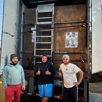 Trek Movers - George, Batraz, and Sego in front of our truck--all ready to go! - Movers Near Me