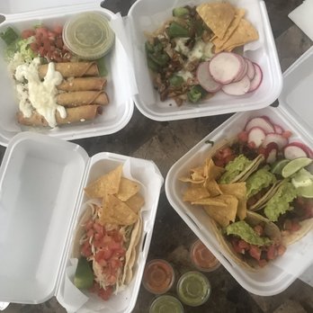 Mas Takos - Potato Taquito, La Gringa with Choice of Meat, Fish Taco, Carne Asada Taco - Tacos Near Me - Henderson, Nevada Mas Takos - Potato Taquito, La Gringa with Choice of Meat, Fish Taco, Carne Asada Taco - Tacos Near Me - Henderson, Nevada
