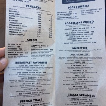 Stacks Pancake House - Menu Feb 2018 - Breakfast & Brunch Near Me - Irvine, California
