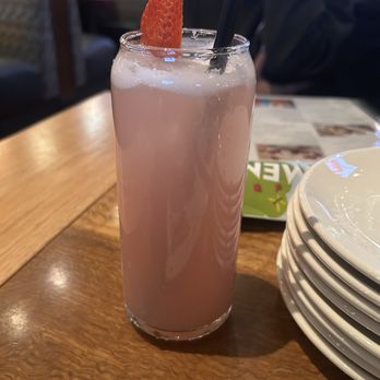 BJ's Restaurant & Brewhouse - Alcohol free strawberry drink - New American Near Me - Hurst, Texas