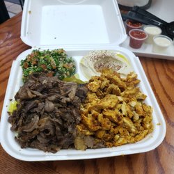 Assad's Mediterranean Cuisine - Mixed shawarma entree.
