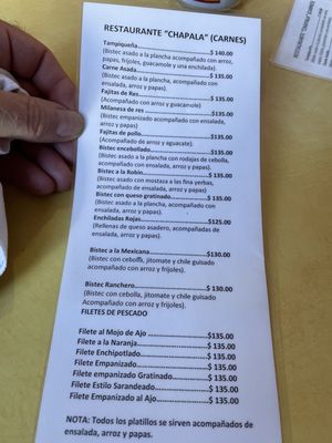Menu photo 2 Chapala San Miguel de Allende, GUA