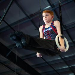 Champion Gymnastics - Look at the strength and concentration.