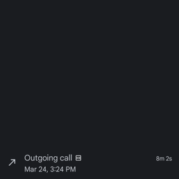 called on 3/24 to make an appointment and the lower call was on the day of the appointment, showing that they call me at 10:05.