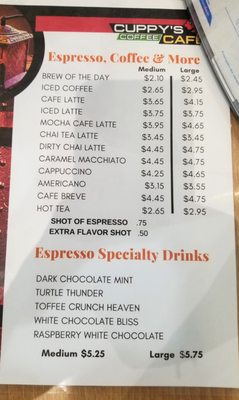 Menu photo 3 Cuppy's Coffee Cafe Orange Park, FL Menu photo 3 Cuppy's Coffee Cafe Orange Park, FL