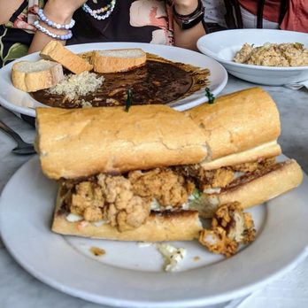 Stanley - 08-08-2019 Stanley Gumbo (large) and Shrimp/Oyster Poor Boy and Bacon & Cheese Grits - Breakfast & Brunch Near Me - New Orleans, Louisiana Stanley - 08-08-2019 Stanley Gumbo (large) and Shrimp/Oyster Poor Boy and Bacon & Cheese Grits - Breakfast & Brunch Near Me - New Orleans, Louisiana