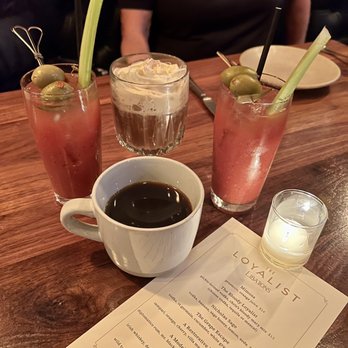 The Loyalist - Bloody Mary, Irish coffee, and coffee - New American Near Me - Chicago, Illinois The Loyalist - Bloody Mary, Irish coffee, and coffee - New American Near Me - Chicago, Illinois