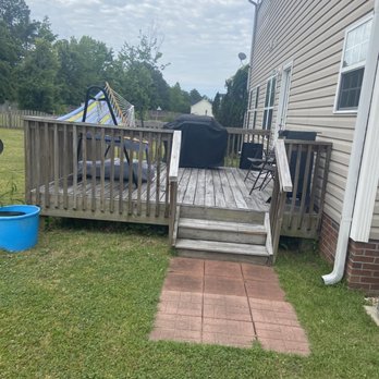 Workhorse Handyman Services - Before extending and resurfacing a deck. - Fences & Gates Near Me Workhorse Handyman Services - Before extending and resurfacing a deck. - Fences & Gates Near Me