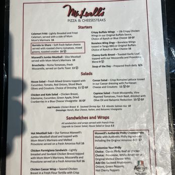 Maxwell's - Menu - Pizza Near Me - Park City, Utah