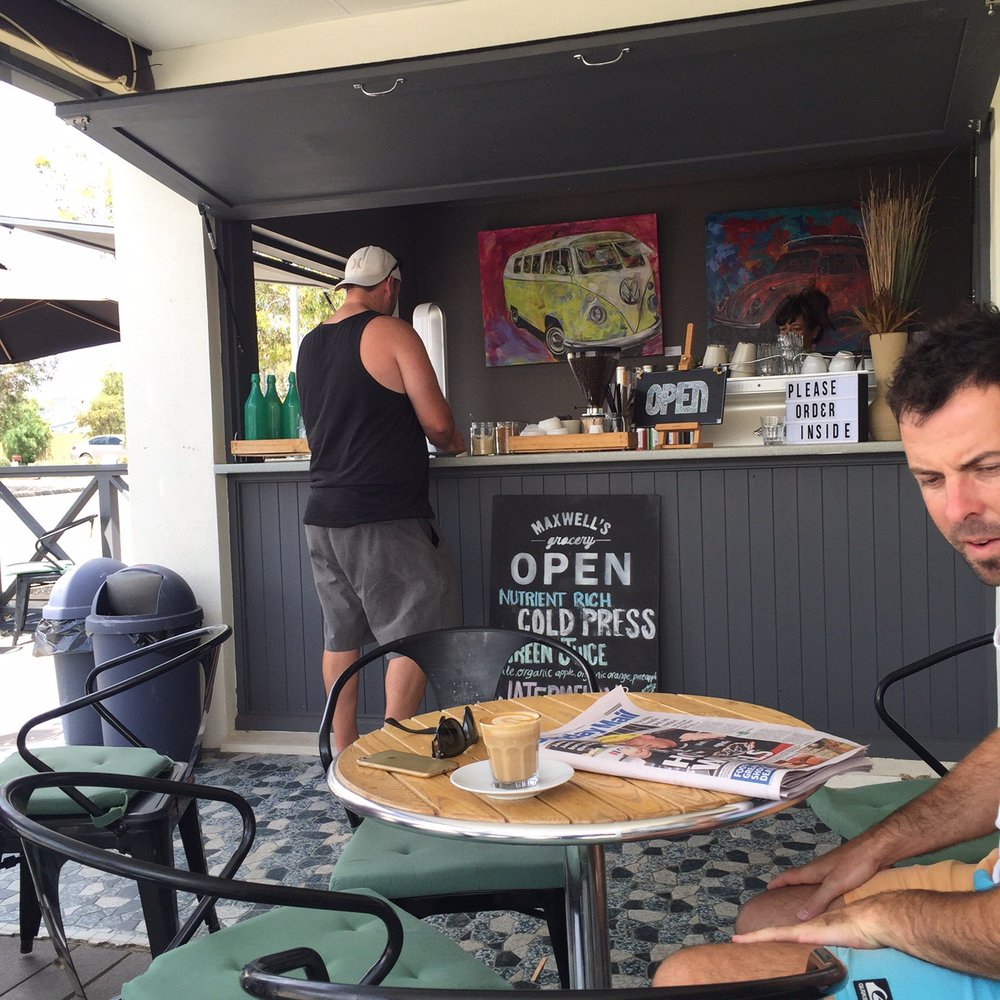 Maxwells Organic Grocery - outdoor seating and coffee ordering station - Organic Stores Near Me - Aldinga, SA Maxwells Organic Grocery - outdoor seating and coffee ordering station - Organic Stores Near Me - Aldinga, SA