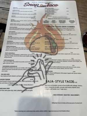 Menu photo 1 Snap Taco Orion Township, MI