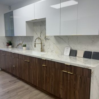 Iconic Floors & More - European Style Smooth High Gloss Cabinets with Quartz Countertops - Flooring Near Me - Hemet, California Iconic Floors & More - European Style Smooth High Gloss Cabinets with Quartz Countertops - Flooring Near Me - Hemet, California