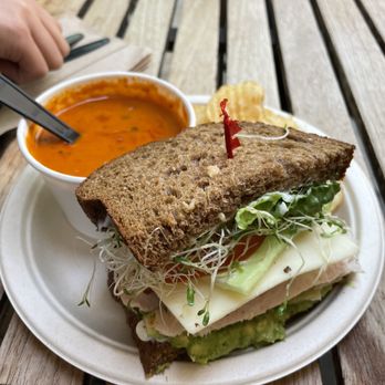 Avocado Cafe Irvine - The Combo with the Kissel Sandwich and soup of the day - Breakfast & Brunch Near Me - Irvine, California