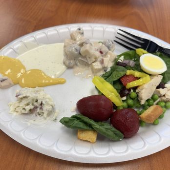 The Homestead - Salad the yellow and white are salad dressing. - Bakeries Near Me - West Lafayette, Indiana
