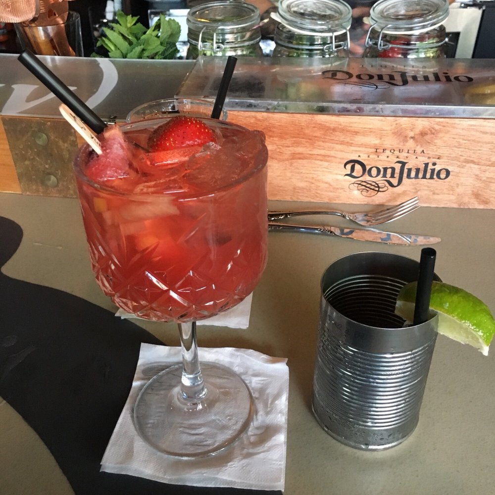 Barrio - Ring Around The Rose' drink next to Barrio Mula...both very good drinks - Mexican Near Me - Chicago, Illinois
