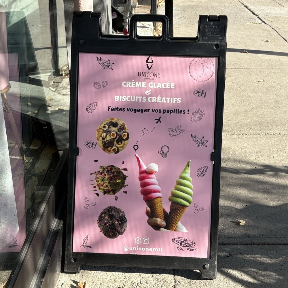 Unicone - Sign - Ice Cream & Frozen Yogurt Near Me - Montreal, Quebec Unicone - Sign - Ice Cream & Frozen Yogurt Near Me - Montreal, Quebec