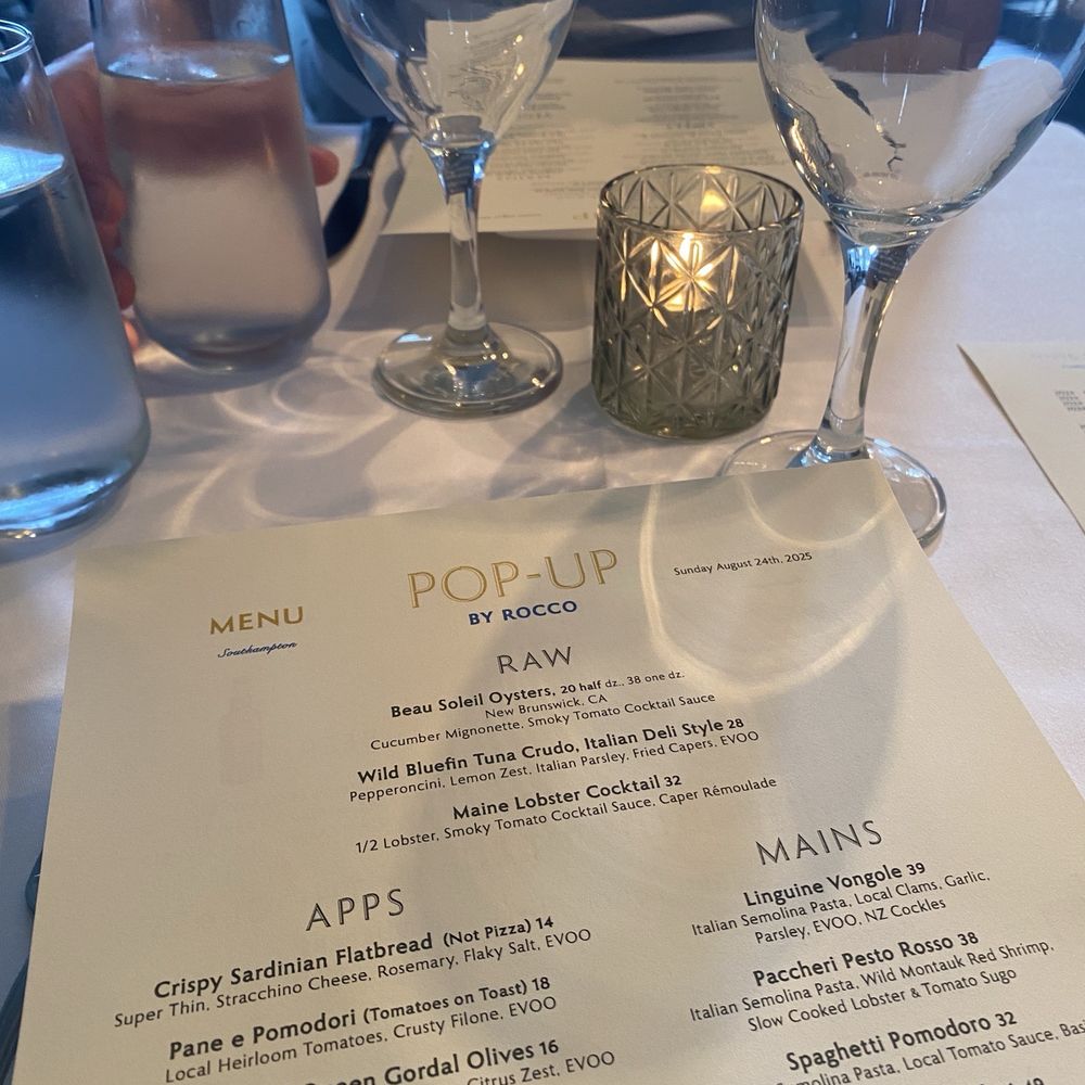 Pop Up By Rocco - Italian Near Me - Southampton, New York Pop Up By Rocco - Italian Near Me - Southampton, New York
