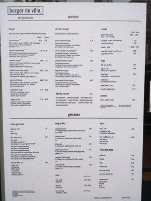 Menu photo 2 Burger de Ville Berlin, BE Menu photo 2 Burger de Ville Berlin, BE