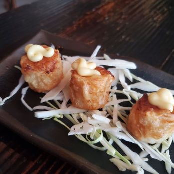 Yokushi Robata - Shrimp shumai with Asian mayo - Poke Near Me - Houston, Texas Yokushi Robata - Shrimp shumai with Asian mayo - Poke Near Me - Houston, Texas
