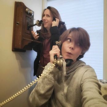 Hermann Crown Suites - The entire room was decorated with old time-y phones and cool illustrations/post cards/ memorabilia from the that time.  Freaking adorable. - Hotels Near Me - Hermann, Missouri