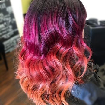 Hair By Monique - Vivid color. Ombré. Black to magenta to orange - Hair Stylists Near Me - Fort Mohave, Arizona Hair By Monique - Vivid color. Ombré. Black to magenta to orange - Hair Stylists Near Me - Fort Mohave, Arizona