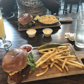 Crafthouse - Buffalo chicken burger with fried chicken patty instead of beef - Burgers Near Me - Reston, Virginia
