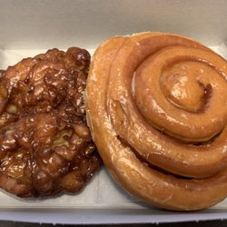 King's Donuts - Apple fritter and cinnamon roll donut.