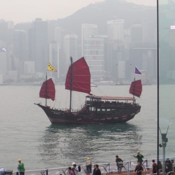 港畔餐廳 - Harbourside 港畔餐廳 Hongkong Tourist bureau junk sailing past - Buffets Near Me - Hong Kong, HK