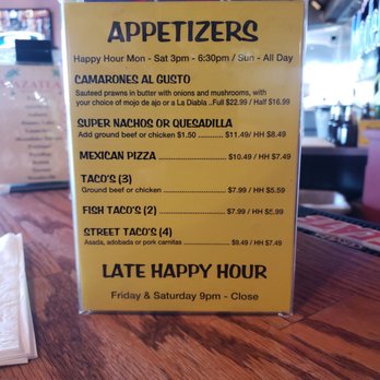 Mazatlan Restaurant - Happy hour menu - Mexican Near Me - Auburn, Washington