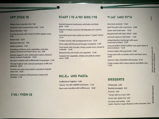 Menu photo 1 Mordisco Barcelona, B