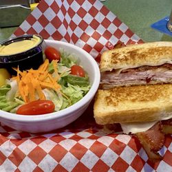 Turkey Bacon Swiss Melt (Friday's special for only $14!) I sub'ed the fries for a salad.