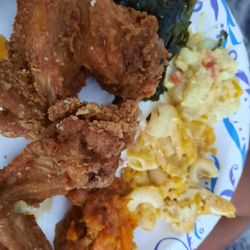 Tasty Soul Food & Bar - Wing meal with collards mac n cheese yams and potato salad...amaaazinggg!