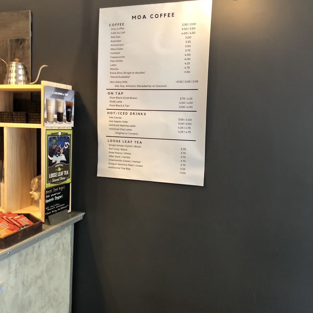 Moa Coffee - 30th Ave - Menu - Coffee & Tea Near Me - Astoria, New York Moa Coffee - 30th Ave - Menu - Coffee & Tea Near Me - Astoria, New York