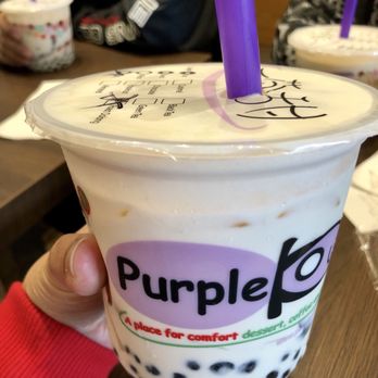 Purple Kow - D2: iced milk w/ pudding & boba, added grass jelly - Desserts Near Me - Berkeley, California
