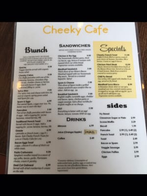 Menu photo 8 Cheeky Cafe Seattle, WA