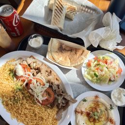 The gyros plate was amazing. The hot sauce was perfect. 10/10 would go again. Very friendly staff. The gyros plate was amazing. The hot sauce was perfect. 10/10 would go again. Very friendly staff.