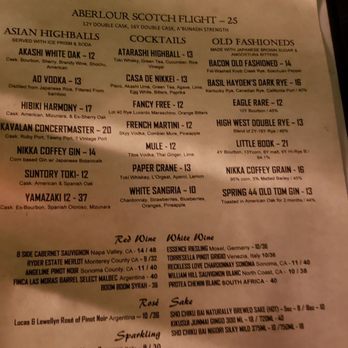 Far Bar - Their drink menu - Asian Fusion Near Me - Los Angeles, California