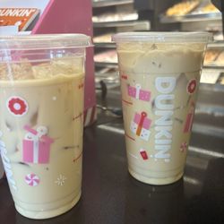 Dunkin' - Medium iced caramel coffee with C/S nothing extra nor special